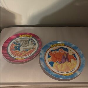 Lot of 2 Vintage 1997 McDonald's Disney Hercules Collector Plates 9 1/4”